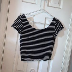 American Eagle striped crop top